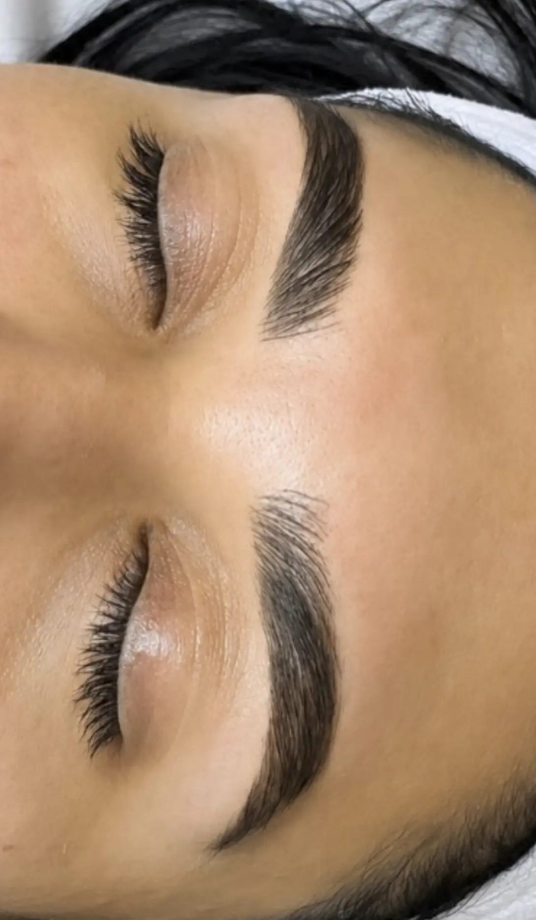 eyebrow tint before and after